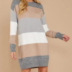 In The Canyon Cream Multi Sweater Tunic